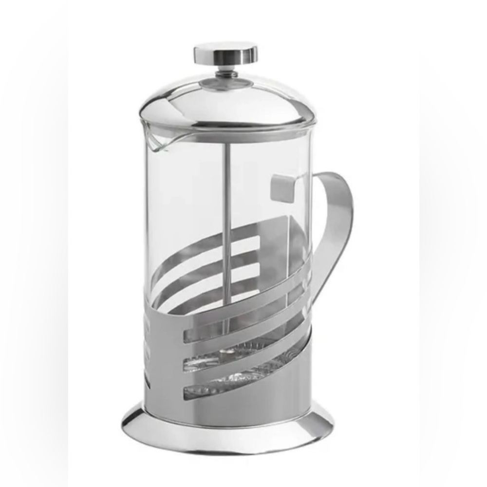 BRANDANI Italian Style French Press Coffee Maker Glass/Silver Stainless
#1015246